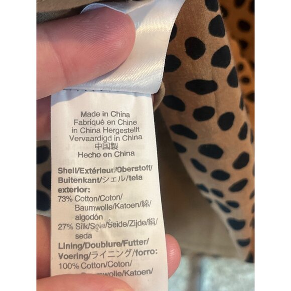 J.Crew Polka Dot Ruffle Sleeve Brown & Black Blouse Womens M - Picture 8 of 8